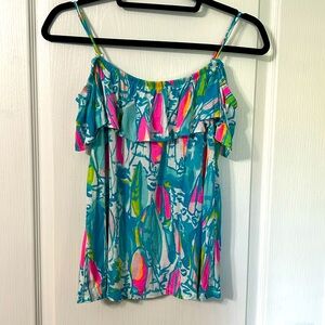 Lilly Pulitzer off the shoulder top with straps. Size XS.